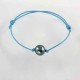 Bracelet cordon perle culture grise