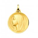 Médaille vierge auréolée de profil