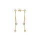 Boucles d'oreilles chainette 2 rangs avec boules