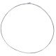 Collier jonc fil rond massif en or gris