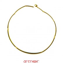 Collier jonc articulé 9 brins en or jaune