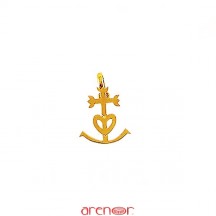Croix or jaune des Saintes Maries de la Mer petit modèle