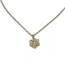 Collier chaton 6 griffes avec diamant 0,40ct