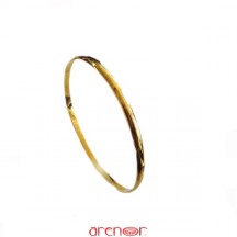 Bracelet or jaune jonc fil 1/2 jonc massif 3mm