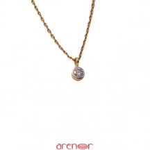 Collier tube avec diamant