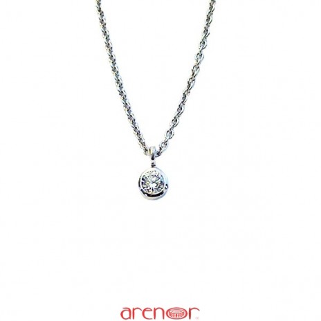 Collier tube avec diamant