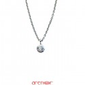 Collier tube avec diamant