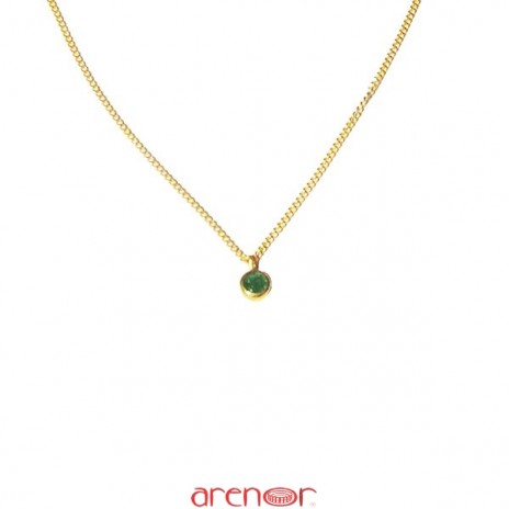 Collier tube Emeraude