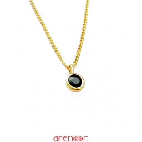 Collier pneu saphir