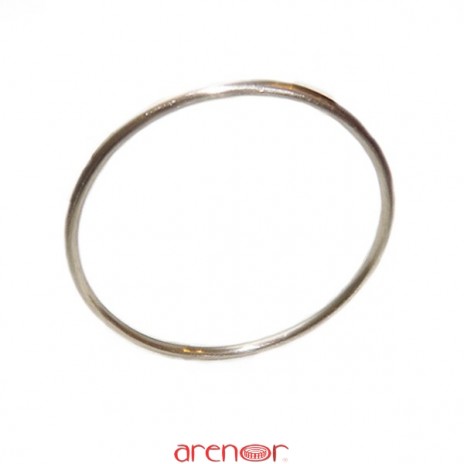 Bracelet or gris jonc massif fil rond or mat