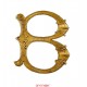 Broche or Jaune Initiale lettre B de style renaissance