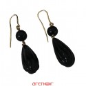 Boucles d'oreilles onyx en pampile