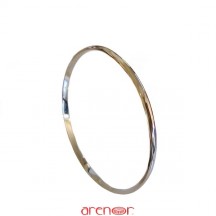 Bracelet or gris jonc fil 1/2 jonc massif 3mm