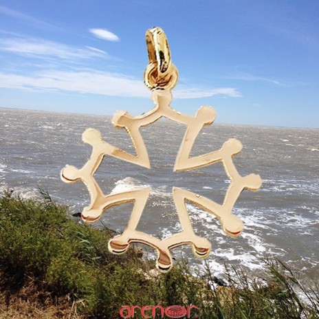 Pendentif Croix Du Languedoc En Or Massif 18K - Filière Ronde 1 Gramme - Neuf Avec étiquettes