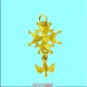 Croix huguenote or jaune moyen modèle avec colombe