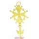 Croix huguenote or jaune grand modèle avec colombe