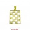 Pendentif or jaune pavé Mosaîque