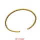 Bracelet jonc or jaune torsade double ouvert