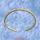 Bracelet jonc or jaune torsade double ouvert