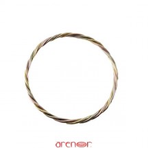 Bracelet jonc torsadé trois ors