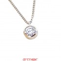 Collier tube avec diamant