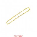 Bracelet Maille épis or jaune 19cm