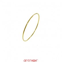 Bracelet jonc massif fil rond or jaune de 6g