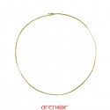 Collier jonc fil rond massif en or jaune