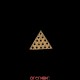 Pin's or jaune triangle repercé