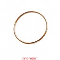 Bracelet jonc massif fil rond or rouge mat