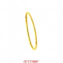 Bracelet jonc massif fil rond or jaune de 20g