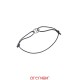 Bracelet cordon motif or forme ovale barré