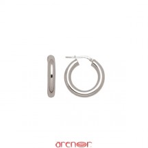 Boucles oreilles créoles fil rond 4mm