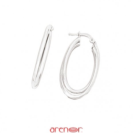 Boucles oreilles créoles croisées