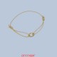 Bracelet cordon motif or forme ovale