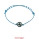 Bracelet cordon perle culture grise