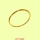 Bracelet jonc massif fil rond or jaune