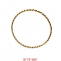 Bracelet jonc torsadé lâche or jaune