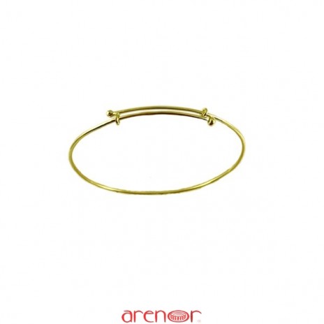 Bracelet jonc coulissant or jaune