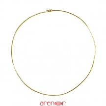 Collier jonc fil rond massif en or jaune