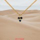 Collier trèfle 3 saphirs