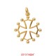 Croix du Languedoc or jaune avec boules