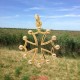 Croix du Languedoc or jaune avec boules