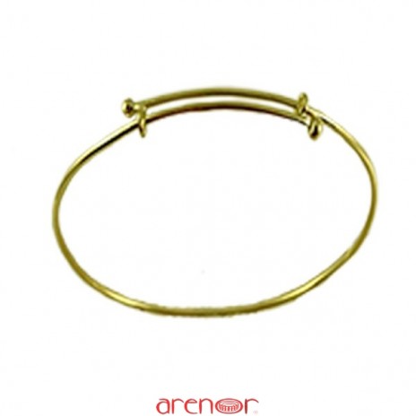 Bracelet jonc coulissant or jaune petit modèle