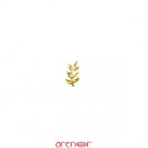 Pin's feuille d'acacia or jaune modèle n°3