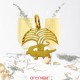Pendentif or jaune de Nîmes