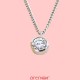 Collier tube avec diamant