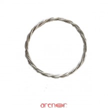 Bracelet jonc torsadé lâche argent