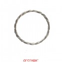 Bracelet jonc torsadé lâche argent