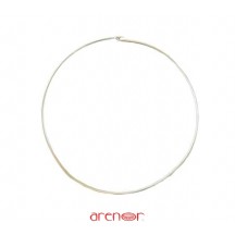 Collier jonc massif petit modèle en argent